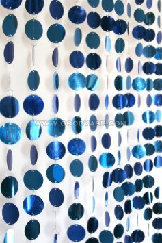 Metallic Circle Curtain- TQ BLUE - Click Image to Close