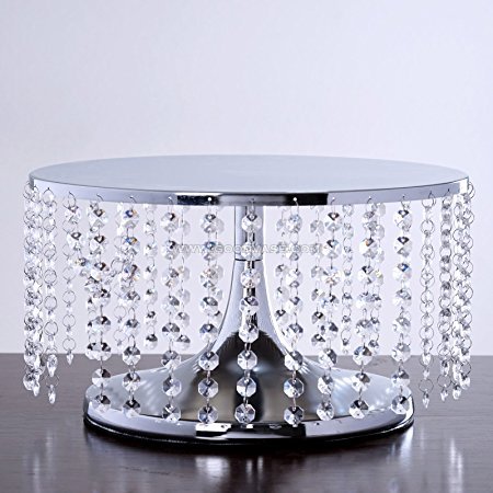 CHANDELIER CAKE STAND SILVER - Click Image to Close