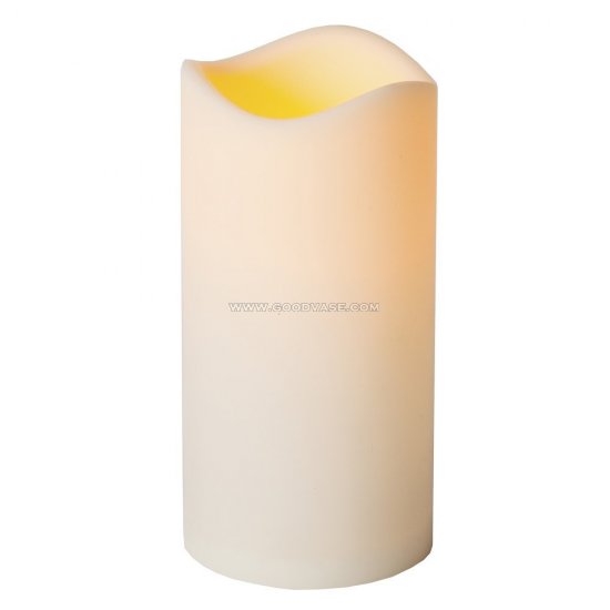 LED WAX PILLAR CANDLE 3" X 6" - Click Image to Close