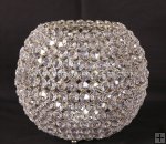 CRYSTAL BEADED ROUND BALL CANDLE HOLDER