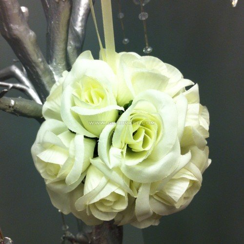 FLOWER KISSING BALL 7" - Click Image to Close