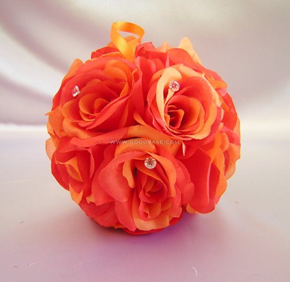 FLOWER KISSING BALL 7" - Click Image to Close