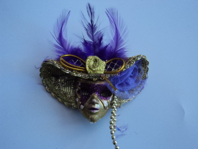 Mini Venetian Mask Magnet Favor #84 - Click Image to Close