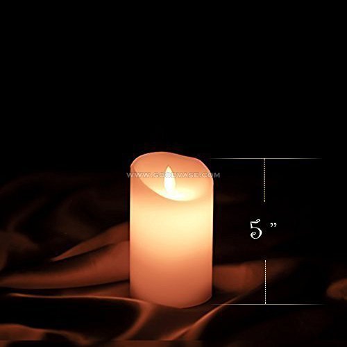 LED WAX PILLAR CANDLE 3" X 5" - Click Image to Close