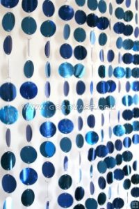 Metallic Circle Curtain- TQ BLUE