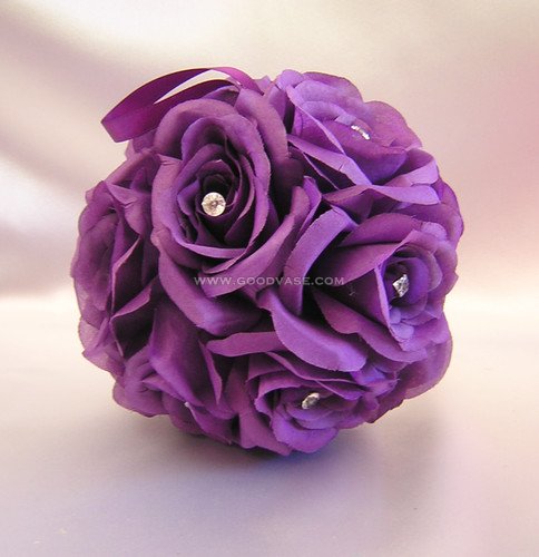 FLOWER KISSING BALL 7" - Click Image to Close