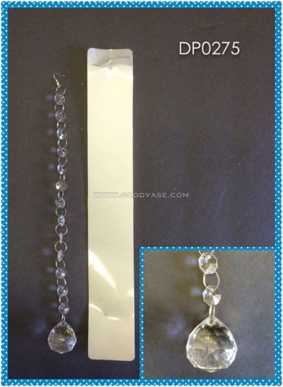 ACRYLIC BEAD CHAIN WITH DROP - Click Image to Close