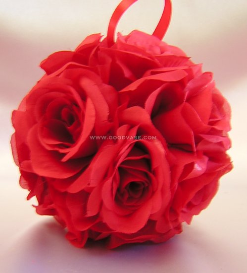 FLOWER KISSING BALL 7" - Click Image to Close